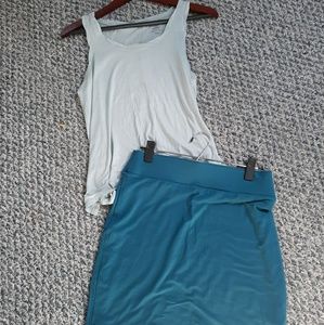 Horny Toad reversible blue skirt with shirt